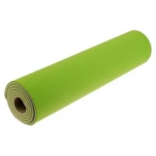 Коврик для йоги 183 x 61 x 0.8 см, двухцветный, цвет зелёный